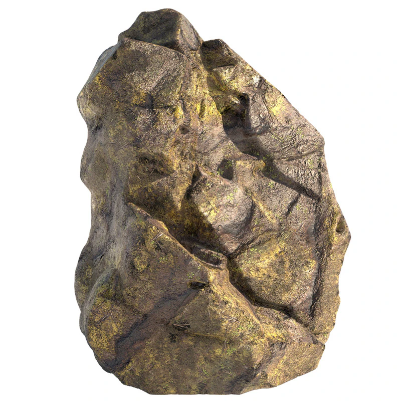Jungle moss rock 3D Model .c4d .max .obj .3ds .fbx .stl .blend