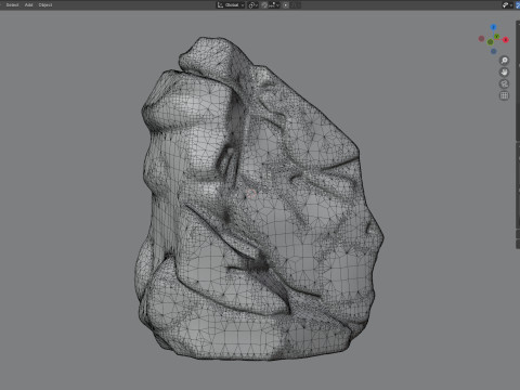 Jungle moss rock Modello 3D