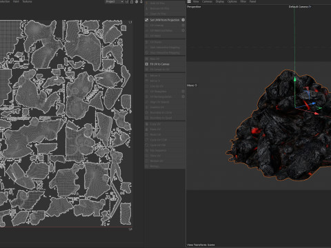 Lit coal pile 3D Модель