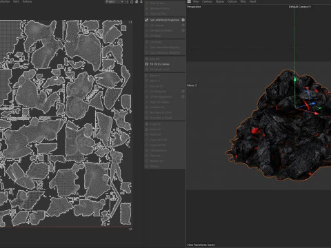 Lit coal pile 3D Model