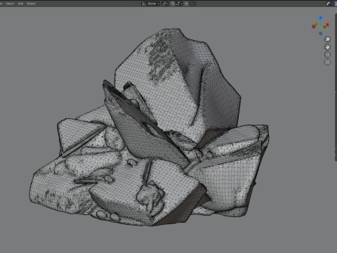 Magma rock 3D Model