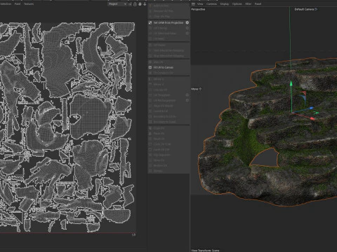 Мохові скельні сходи 3D Модель