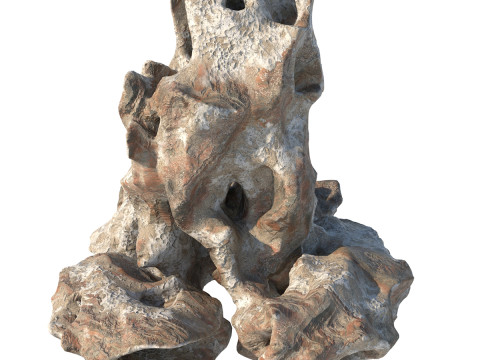 Natural coral red rock 3Dモデル