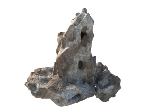 Natural coral red rock 3D Модель