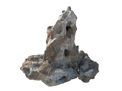 Roccia rossa corallo naturale Modello 3D