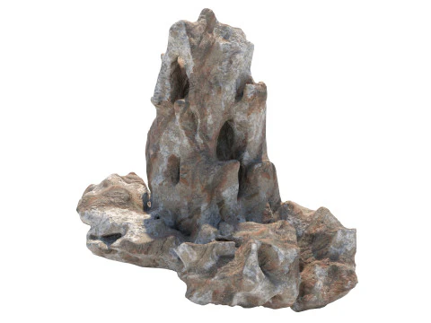 Roccia rossa corallo naturale Modello 3D