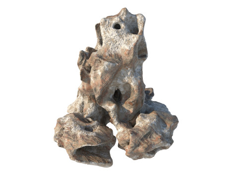 Natural coral red rock 3D Модель