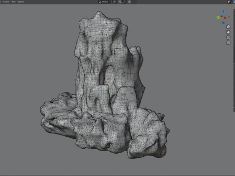 Roccia rossa corallo naturale Modello 3D