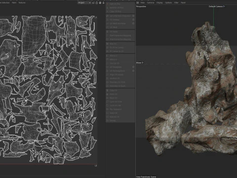 Roccia rossa corallo naturale Modello 3D