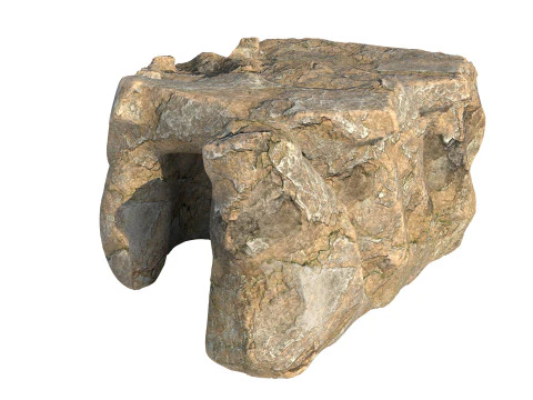 Natural rock cave entrance 3D Model