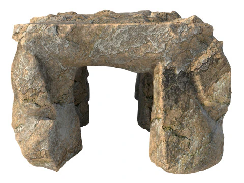 Natural rock cave entrance 3D Model