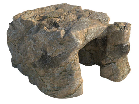Natural rock cave entrance 3D Model