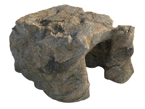 Natural rock cave entrance 3D Model
