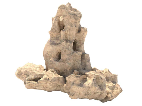 Natural soil sand cliff 3D Model
