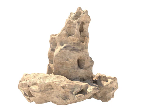 Natural soil sand cliff 3D Model