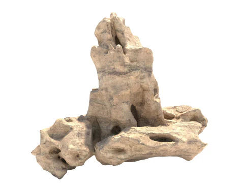 Natural soil sand cliff 3D Model