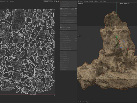 Natural soil sand cliff 3D Model
