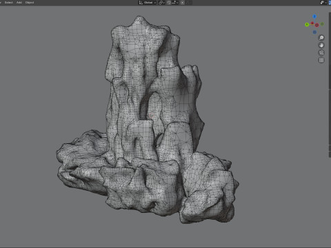 Natural soil sand cliff 3D 模型
