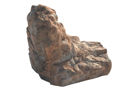 Red cliff stone 3D 模型
