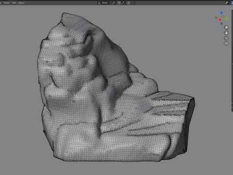 Pietra rossa della scogliera Modello 3D