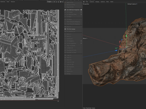 Red cliff stone 3D 模型