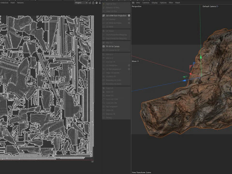 Pietra rossa della scogliera Modello 3D