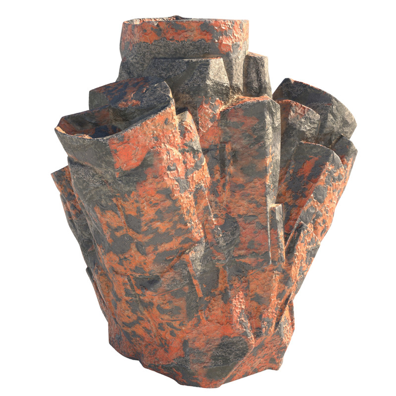 Red coral rock Model 3D .c4d .max .obj .3ds .fbx .stl .blend 