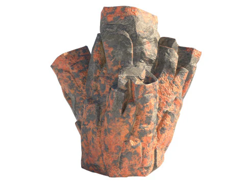 Roccia di corallo rosso Modello 3D