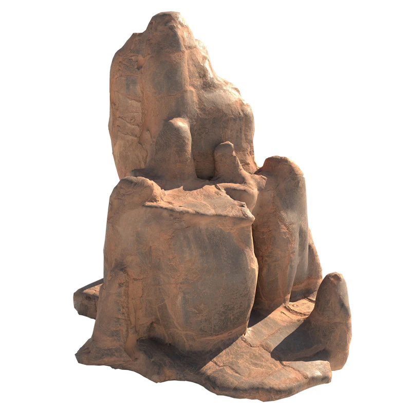 Red sand cliff 3D Model .c4d .max .obj .3ds .fbx .stl .blend