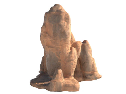 Red sand cliff 3D Model