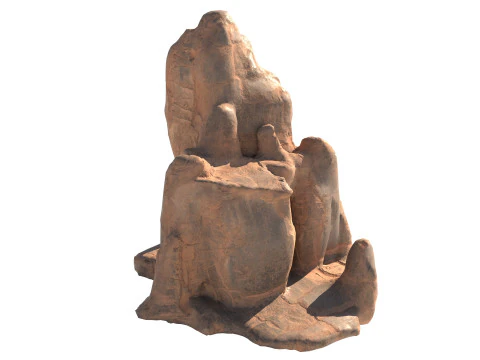 Red sand cliff 3D Model