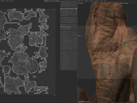 Red sand cliff 3D Model