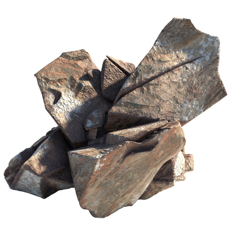 Red stone rock 3D 模型 .c4d .max .obj .3ds .fbx .stl .blend