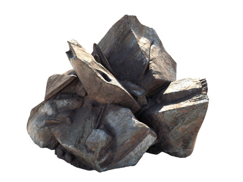 Red stone rock 3D 模型