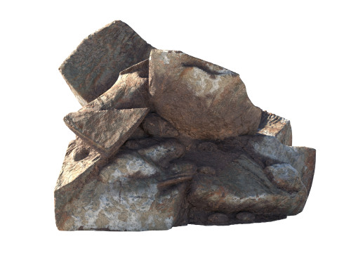 Red stone rock 3D 模型