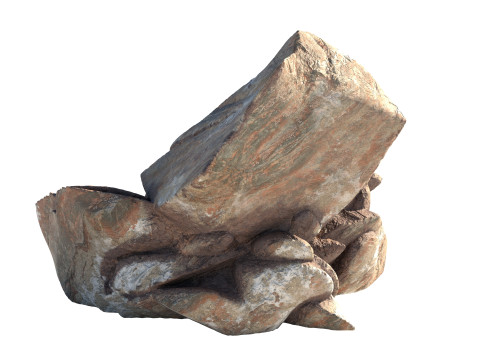 Red stone rock 3D 模型