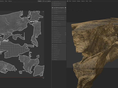 Sand cliff 3D Model