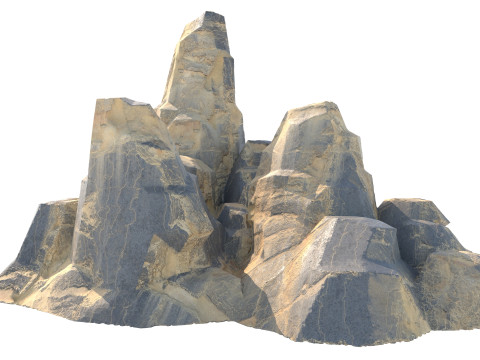 Sand dune cliff 3D Model