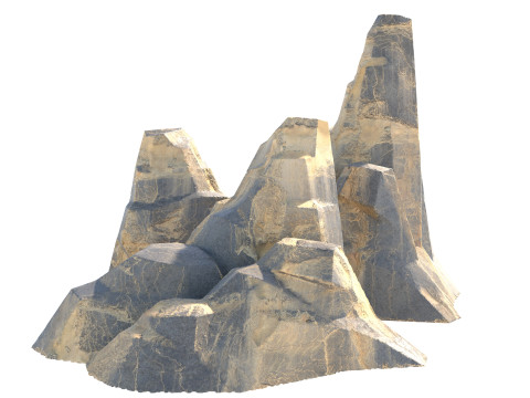 Sand dune cliff 3D Model