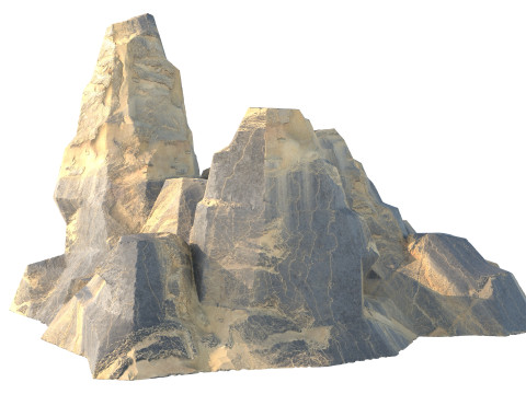 Sand dune cliff 3D Model