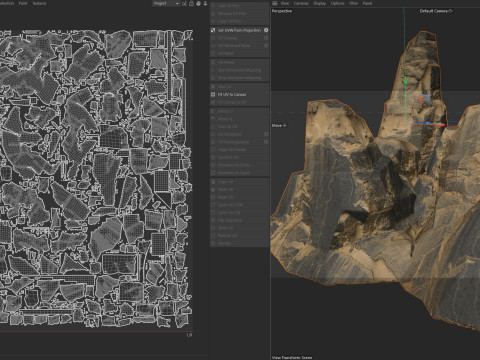 Sand dune cliff 3D Model