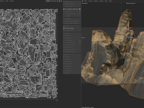 Скала песчаной дюны 3D Модель