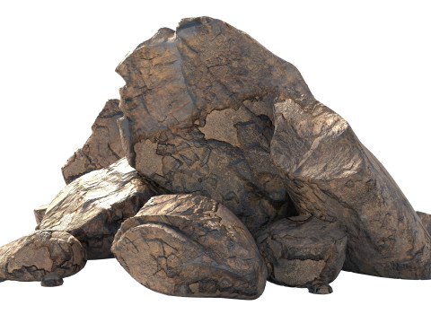 Stos skał piaskowych Model 3D