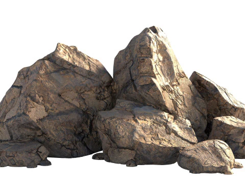 Sand rock pile 3D Model