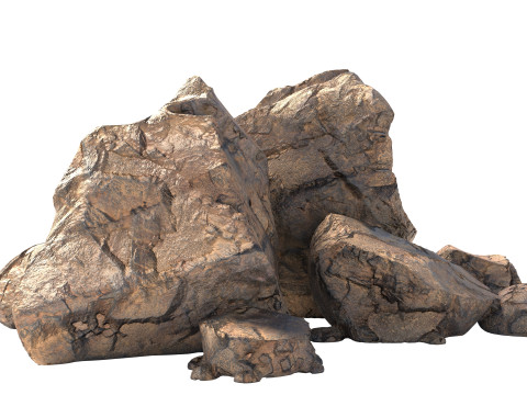 Stos skał piaskowych Model 3D