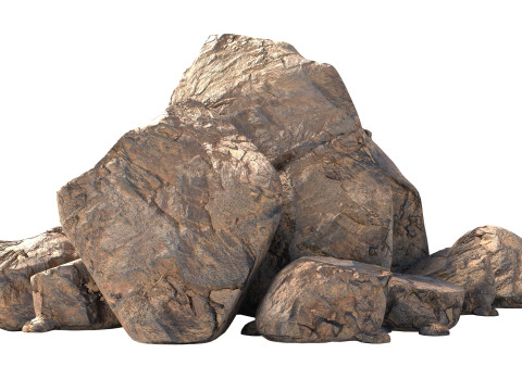 Stos skał piaskowych Model 3D