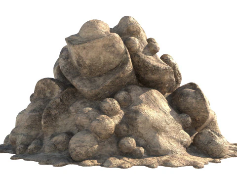 Sand rock pile 3D Model