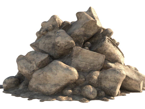 Sand rock pile 3D Model
