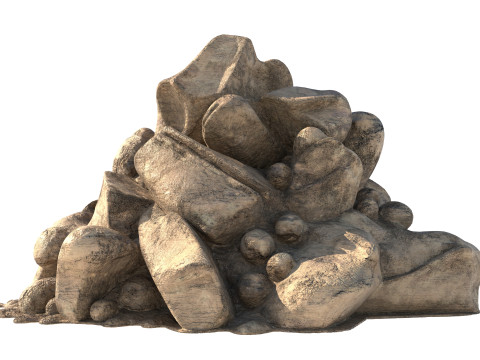 Sand rock pile Modello 3D