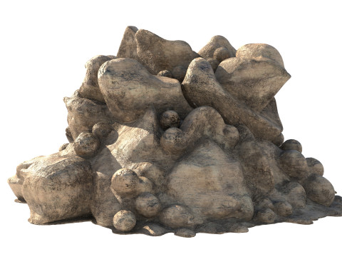 Sand rock pile Modello 3D